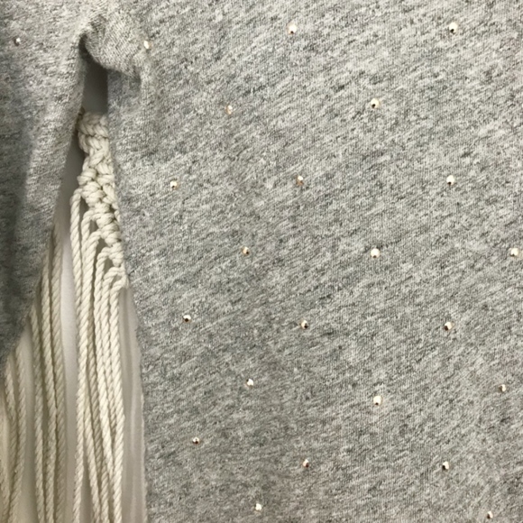 J. Crew Embellished Studded Quarter Sleeve Tee - Picture 4 of 7